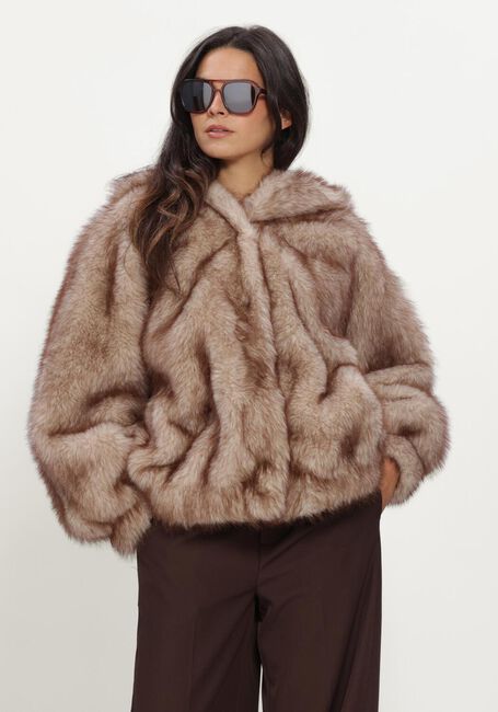 STUDIO AR Manteau en fausse fourrure HAILEY LONG FAUX MINK en beige - large