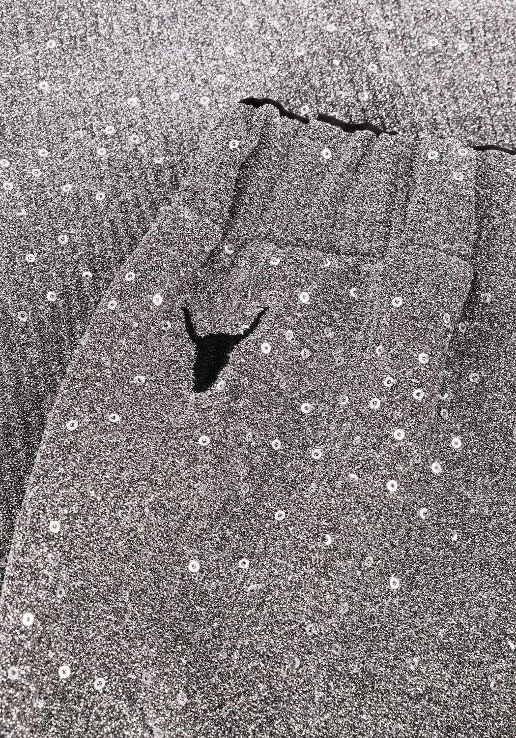 Grijze ALIX THE LABEL Wijde broek LADIES WOVEN SEQUIN PANT - large