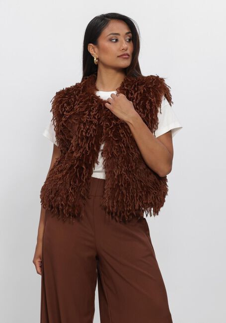 NUKUS Gilet MILA GILET FEATHER en marron - large