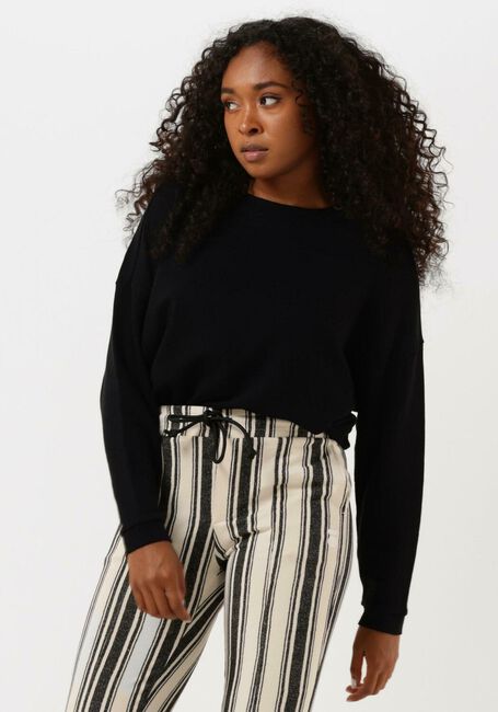 Zwarte 10DAYS Trui ROUND NECK SWEATER - large