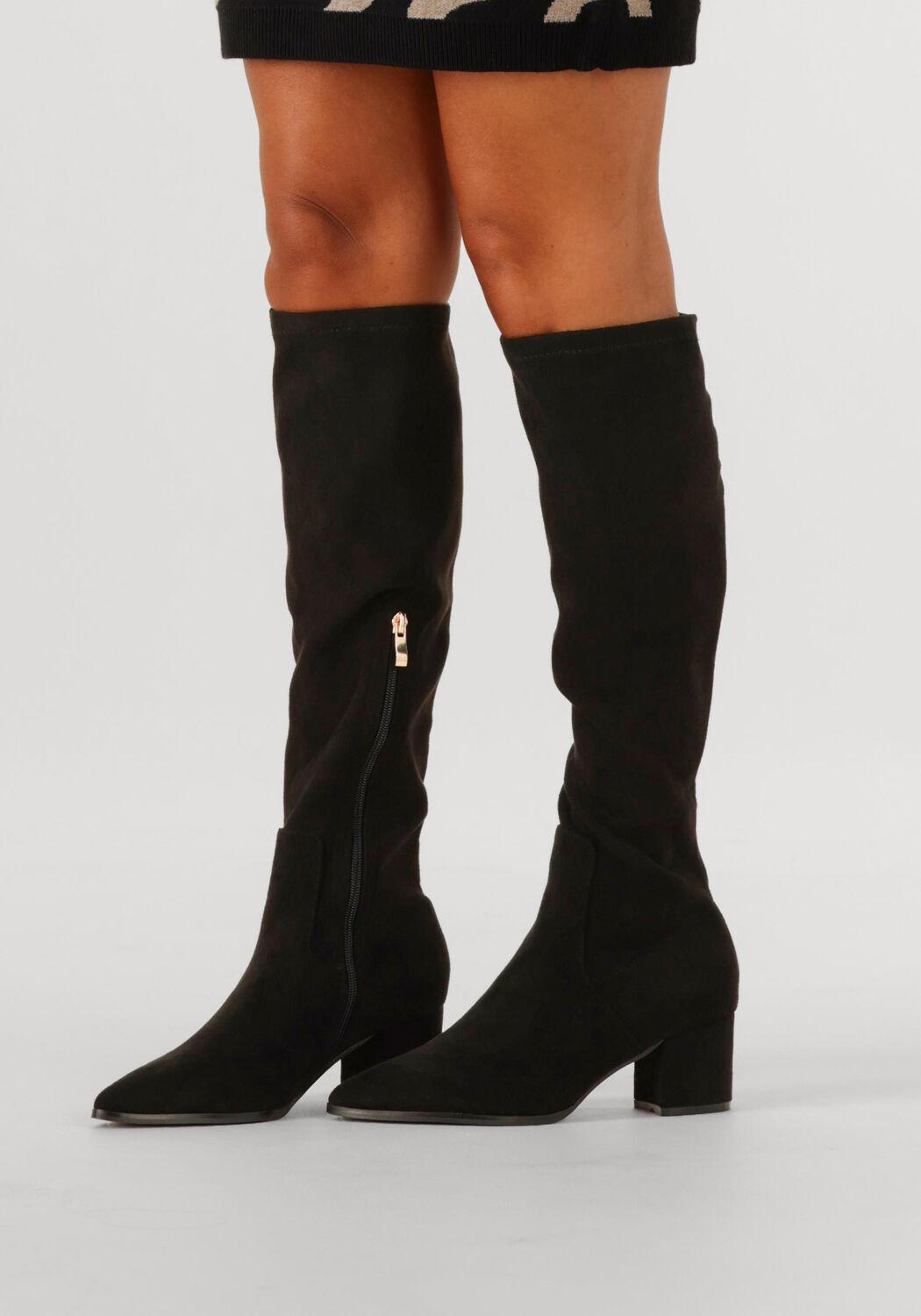 MARLOU Bottes hautes 0591-14 en noir - large