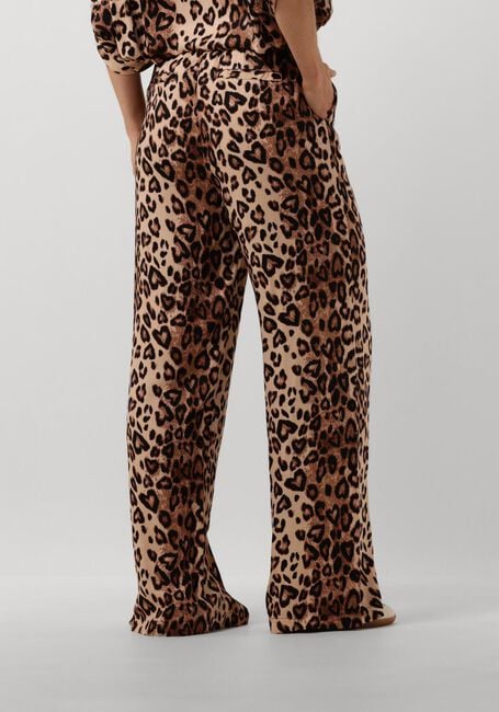 Bruine ALIX THE LABEL Broeken/jumpsuits LADIES WOVEN TWILL LEOPARD PANTS - large