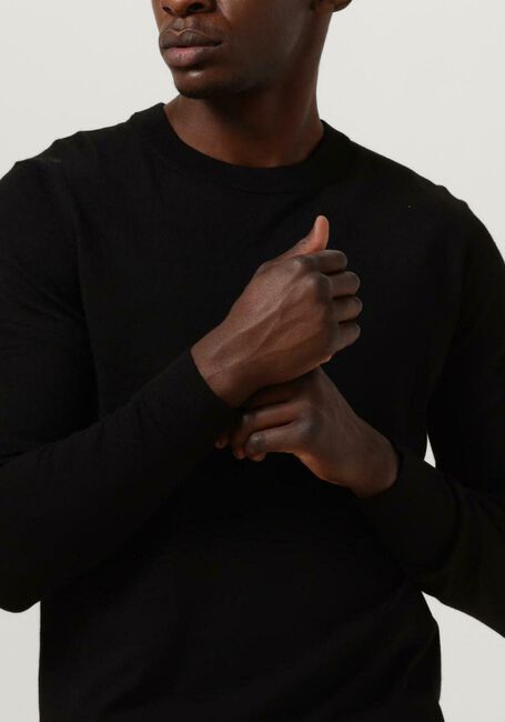 SELECTED HOMME Pull SLHTOWN MERINO COOLMAX KNIT CREW en noir - large
