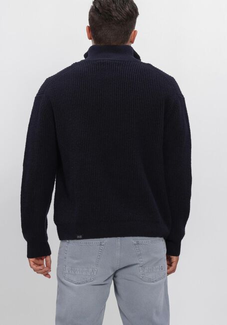 BUTCHER OF BLUE Pull MARKET HALF ZIP Bleu fonc&eacute; - large