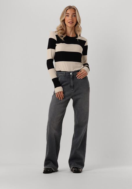 PENN & INK LONGSLEEVE BIG STRIPE Hauts & T-shirts en beige - large