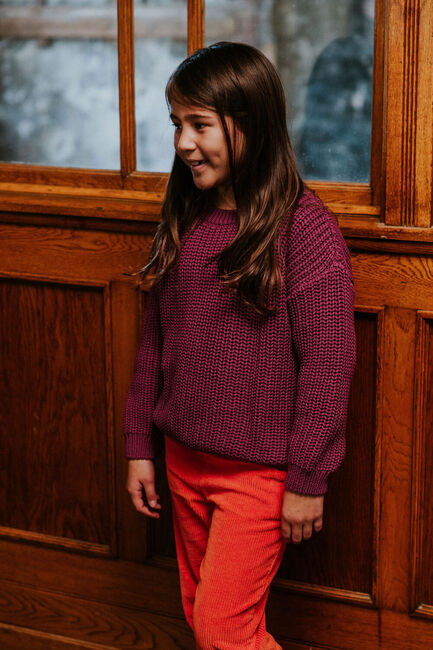YUKI KIDSWEAR Pull CHUNKY KNITTED SWEATER en violet - large