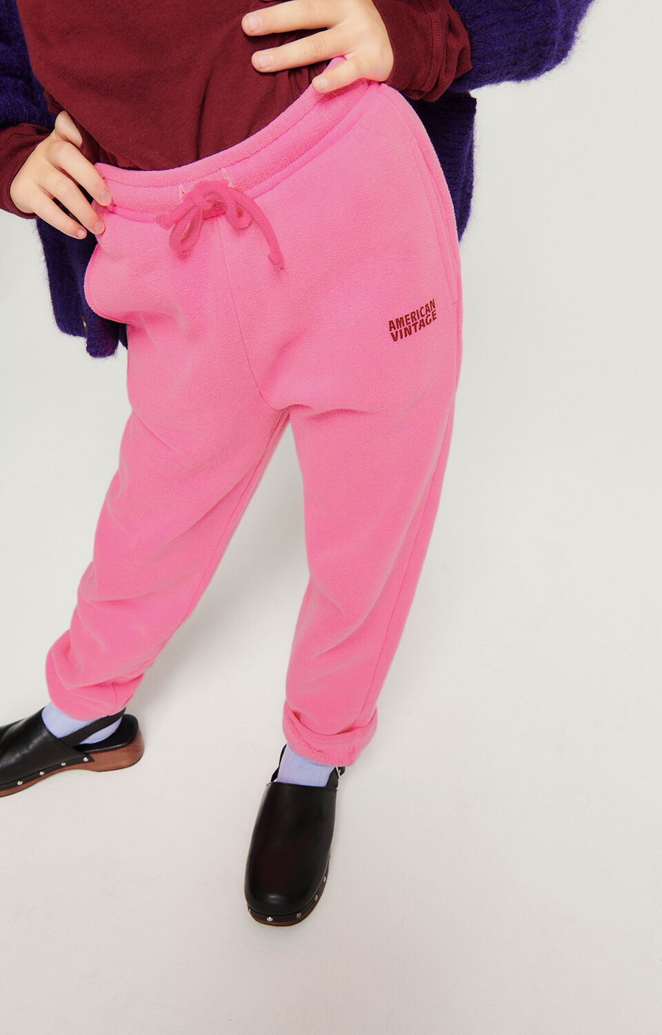 AMERICAN VINTAGE Pantalon de jogging IZUBIRD 1 en rose - large