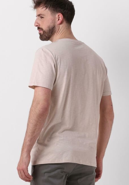 SELECTED HOMME T-shirt SLHASPEN SLUB SS O-NECK TEE NOOS en beige - large