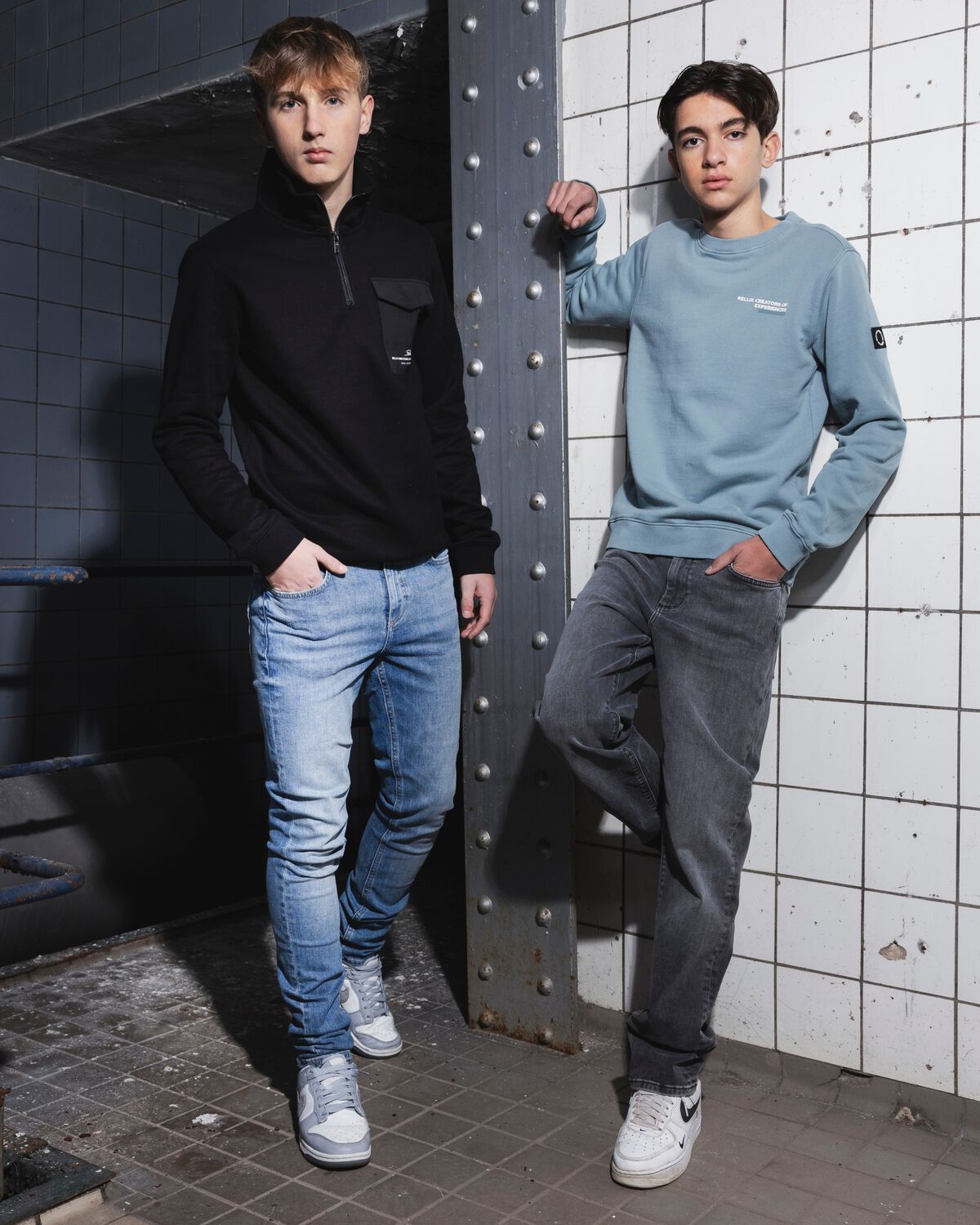 RELLIX Wide jeans 2815 LOOSE WIDE FIT JEANS en gris - large