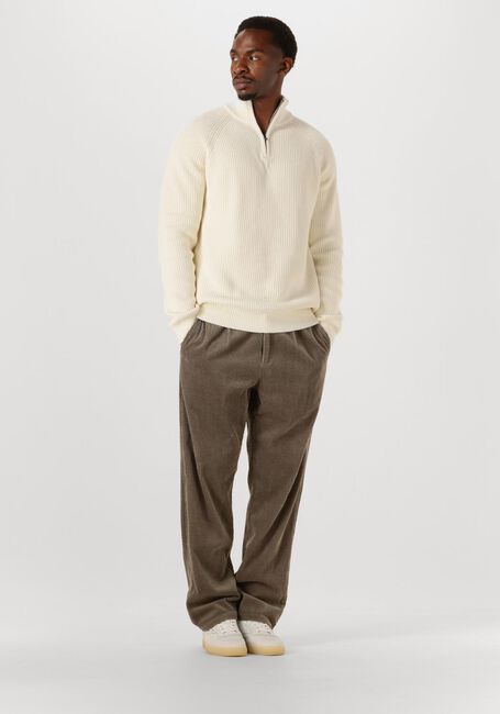 Creme ANERKJENDT Trui AKSUNE PATENT HALF ZIP KNIT - large