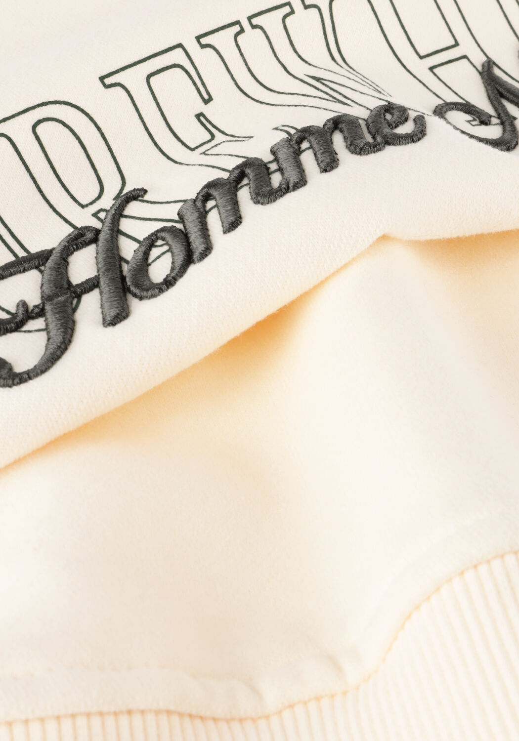 Ecru PUREWHITE Trui CREWNECK WITH FRONT PRINT AND BACK ARTWORK - large