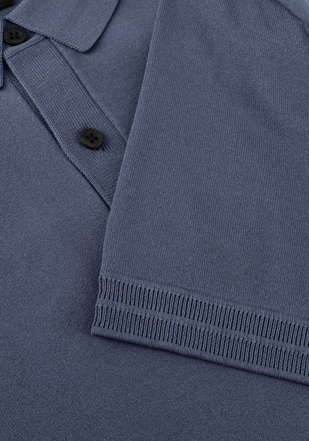 GENTI Polo POLO 2 BUTTON SS 1260 en bleu - large