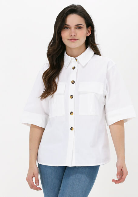 NA-KD OVERSIZED POCKET SHIRT Blouses Blanc - large
