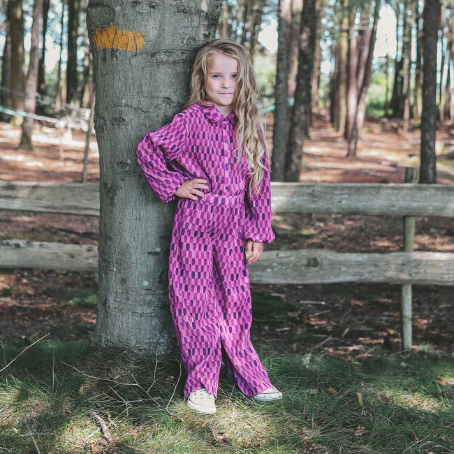 YOUR WISHES Pantalon CARRE WIDE LEG PANTS en violet - large