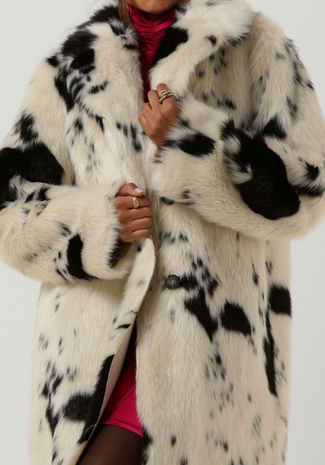 BEAUMONT Manteau en fausse fourrure REVERSIBLE FAUX FUR COAT Ecru Omoda