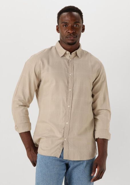 Beige SELECTED HOMME Casual overhemd SLHSLIMOWEN-BRUSHED SHIRT LS NOOS - large