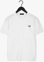 FRED PERRY T-shirt POCKET DETAIL PIQUE SHIRT en blanc