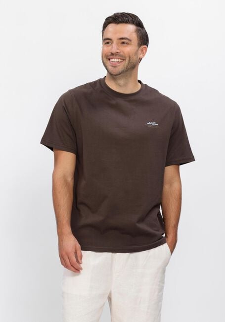LES DEUX T-shirt BEN GLOBE T-SHIRT en marron - large