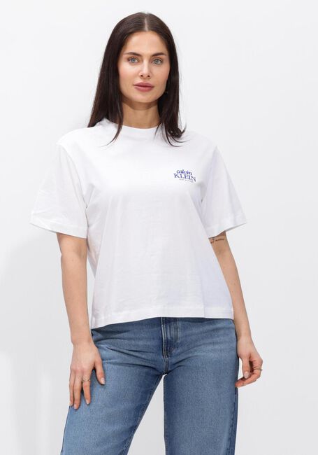 CALVIN KLEIN T-shirt SS BOXY GRAPHIC T-SHIRT en blanc - large
