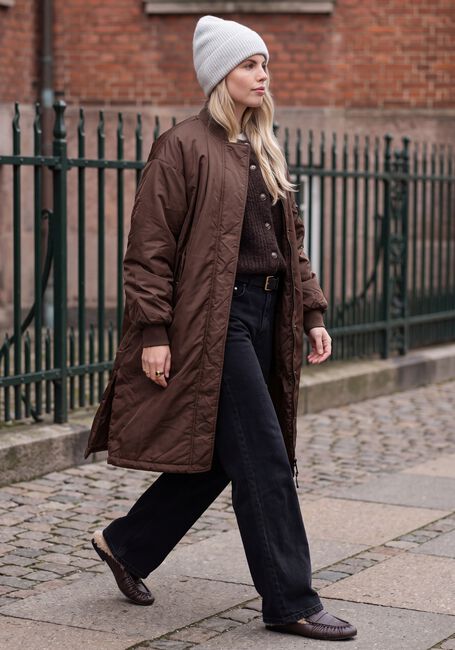 MY ESSENTIAL WARDROBE Veste matelass&eacute; HELGAMW REVERSABLE LONG JACKET en marron - large