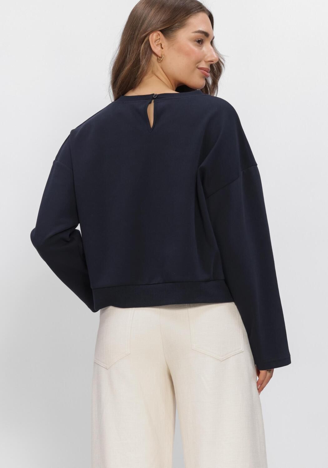 AIMEE THE LABEL Chandail ELANSS6 SWEATER WITH EMBROIDERY en bleu - large