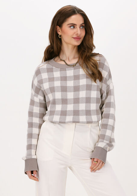 NA-KD Pull ROUND NECK KNITTED SWEATER en beige - large