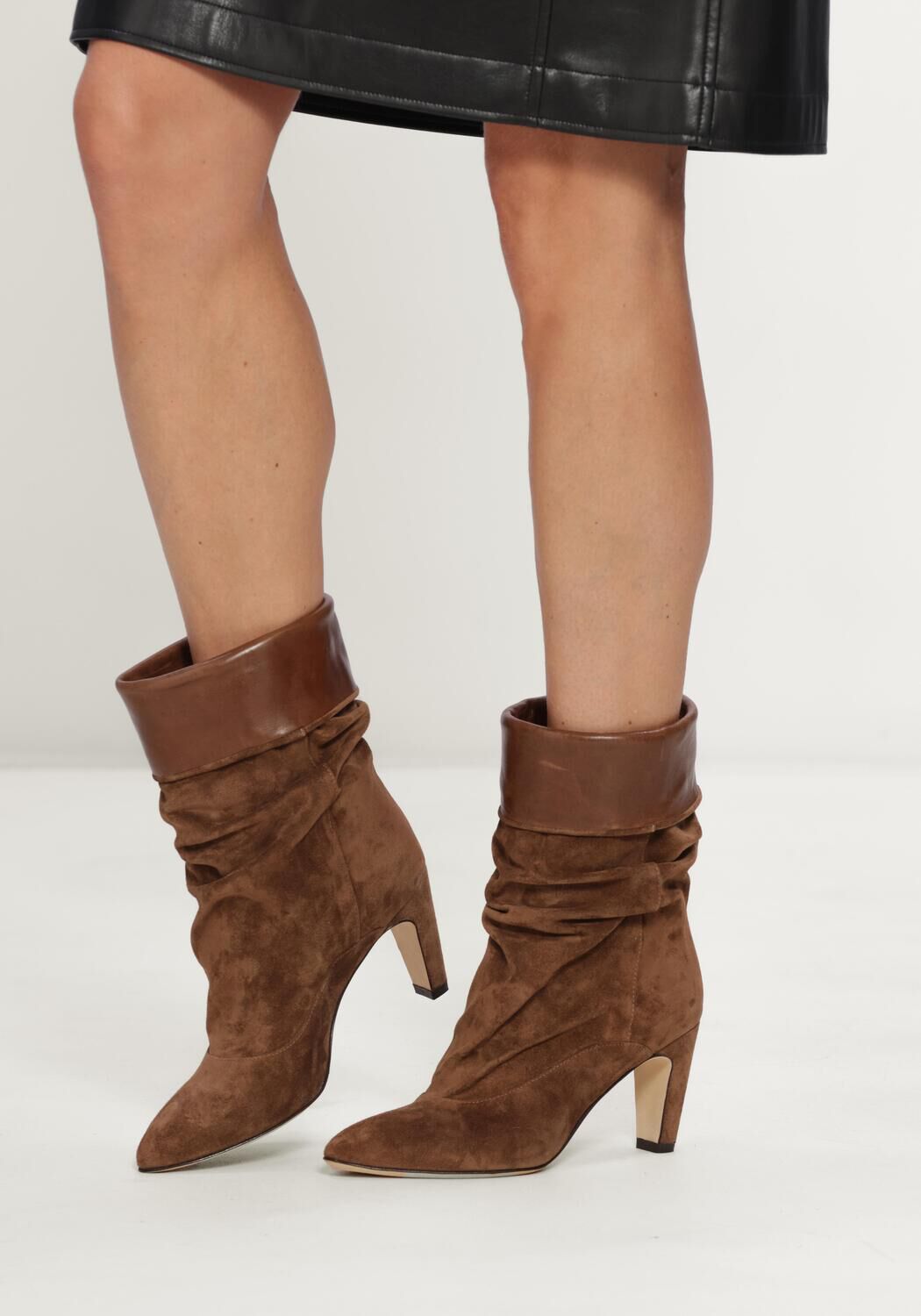 LINA LOCCHI Bottes hautes SE4011 en marron - large