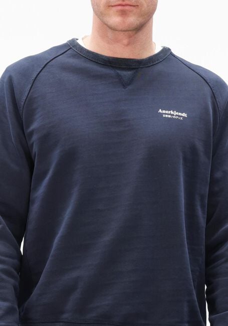 ANERKJENDT Chandail AKTIN JAPANESE SWEAT Bleu fonc&eacute; - large