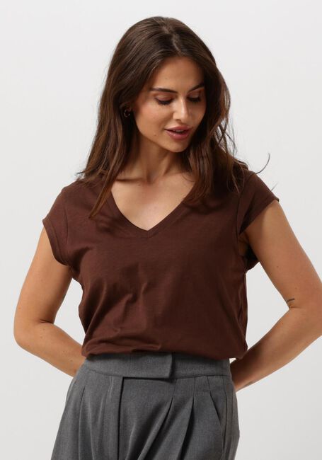 CC HEART T-shirt BASIC V-NECK T-SHIRT en marron - large