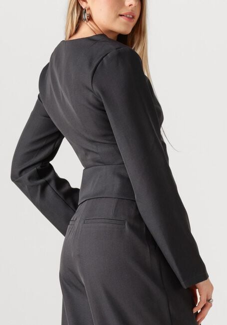 Donkergrijze NEO NOIR  SIMMI EYELET BLOUSE - large