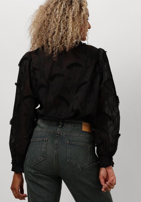 Zwarte MINUS  PIPER V-NECK BLOUSE - large