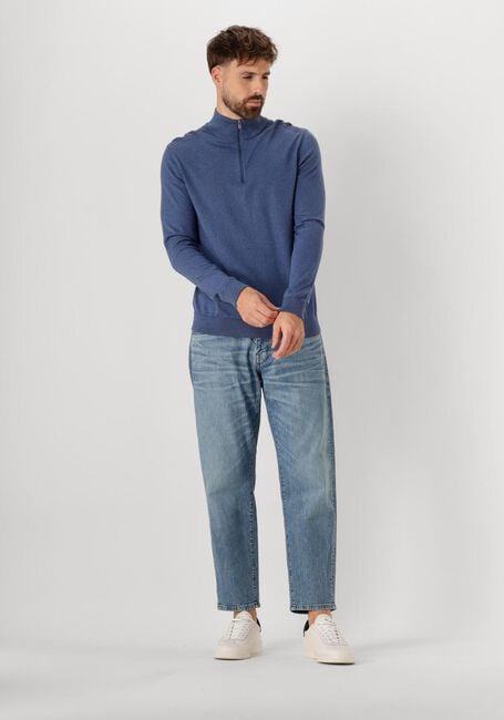 SELECTED HOMME Pull SLHBERG HALF ZIP CARDIGAN NOOS en bleu - large