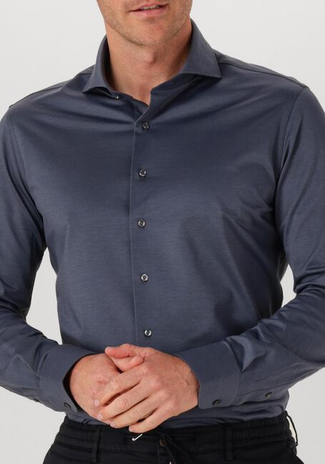 PROFUOMO Chemise classique SHIRT X-CUTAWAY SF JAPANESE KNITTED Bleu foncé - large