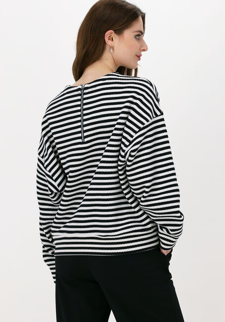 Zwarte VANILIA Sweater STRUC STRIPE SWEAT - large
