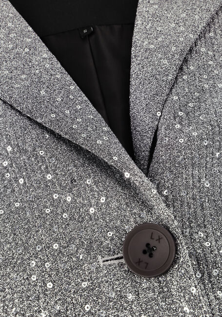 Zilveren ALIX THE LABEL Mantel LADIES WOVEN SEQUIN LONG BLAZER Zilveren ALIX THE LABEL Mantel LADIES WOVEN SEQUIN LONG BLAZER - large