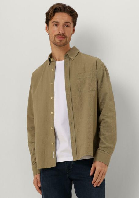 Olijf FORÉT Overshirt BUSH SEERSUCKER SHIRT - large