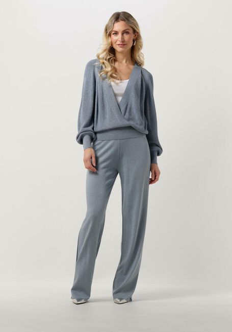 Lichtblauwe EST'SEVEN Wijde broek CELESTE TROUSER - large