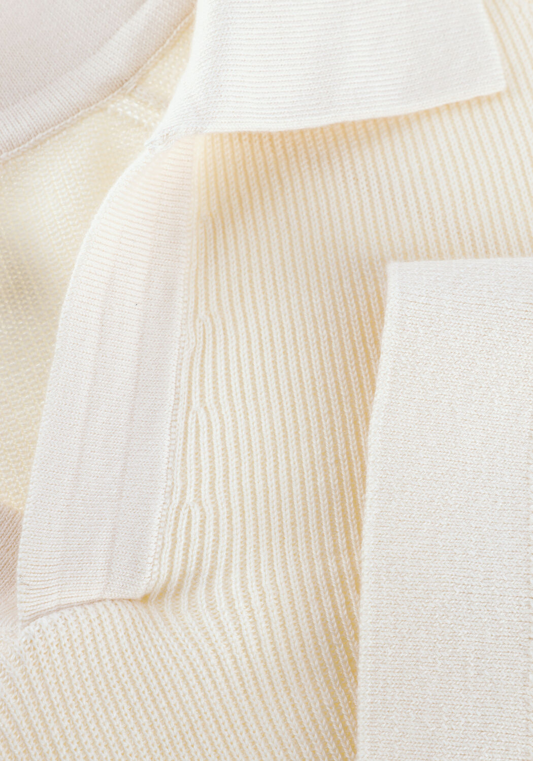 PROFUOMO Polo POLO OPEN COLLAR RIB &Eacute;cru - large