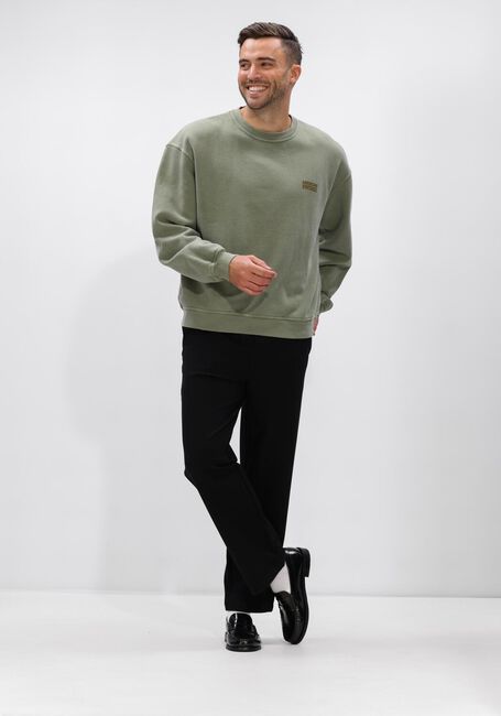 Groene AMERICAN VINTAGE Sweater PLIZZY CREW - large