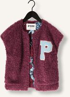 POM AMSTERDAM GILET - TEDDY BASEBALL PLUM POM AMSTERDAM GILET - TEDDY BASEBALL PLUM - medium