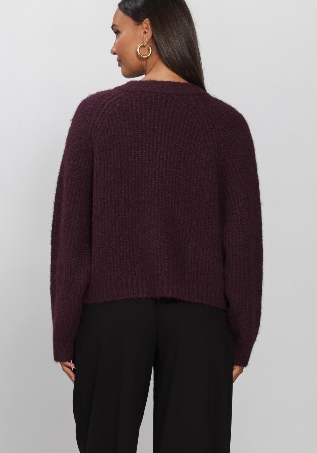 Bordeaux EDITED Vest RANI BOMBER CARDIGAN - large