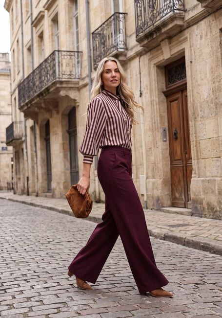 Bordeaux SUMMUM Wijde broek TROUSERS FOAM UNI - large