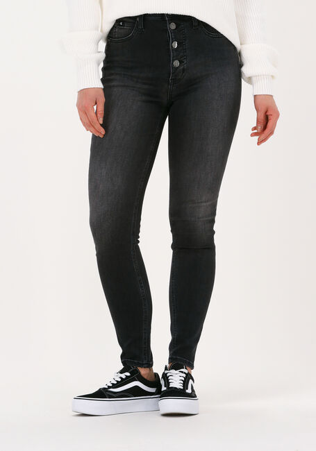Donkergrijze CALVIN KLEIN Skinny jeans HIGH RISE SUPER SKINNY ANKLE - large