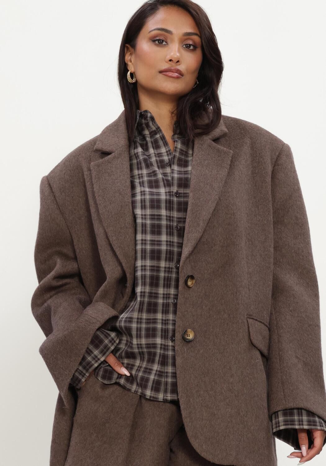 Bruine NOTRE-V Blazer NV-IZORA - large