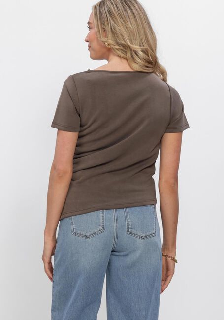 MY ESSENTIAL WARDROBE T-shirt MWHELLE ASSYMETRIC TEE en marron - large