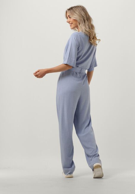 Blauwe SELECTED FEMME Jumpsuit SLFVIVA 2/4 LONG LINEN JUMPSUIT - large