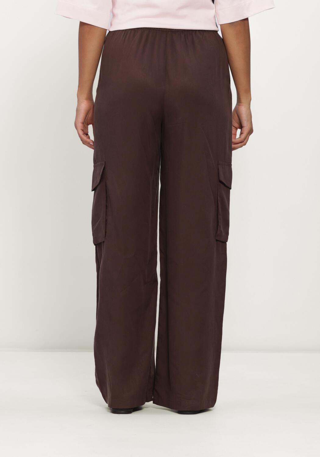 Y.A.S. YASBAMBOO HMW PANT WO. ELASTIC Pantalons en marron - large