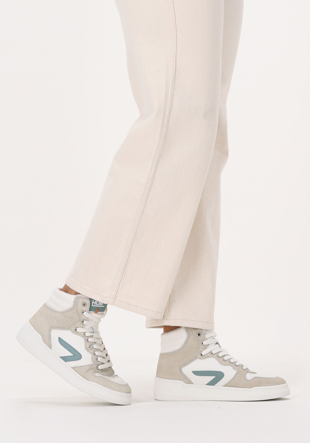 Witte HUB Sneakers COURT Z HIGH Omoda