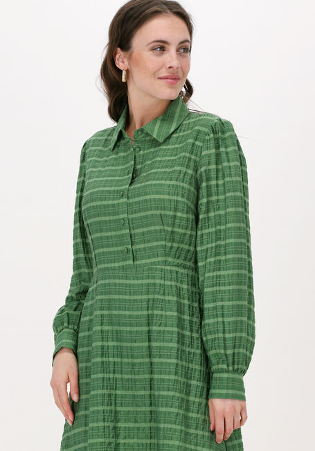 OBJECT Mini robe KENDRA L/S DRESS en vert - large