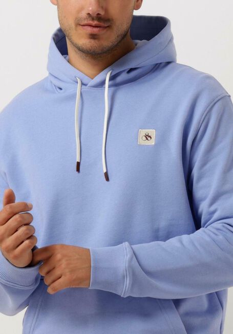 Blauwe SCOTCH & SODA Sweater ESSENTIAL LOGO BADGE HOODIE - large
